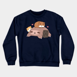 Sloth Loves Guinea Pigs Crewneck Sweatshirt